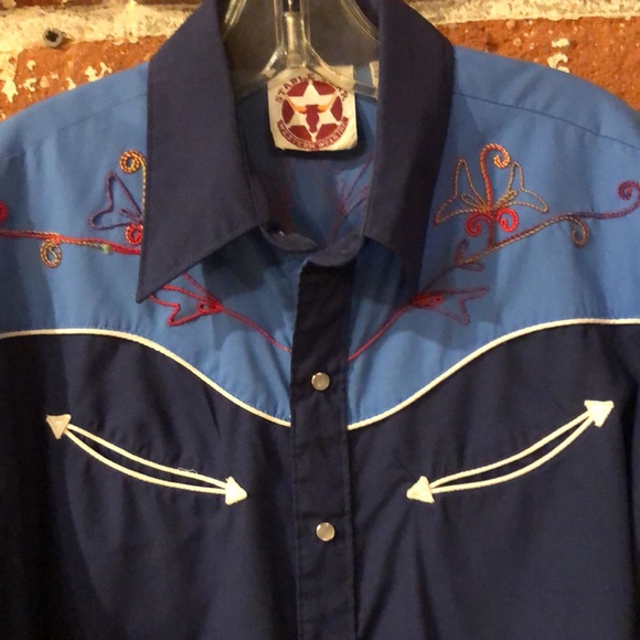 VINTAGE western shirt by Stable Gear Western Wear Inc L 16-16-1/2 - Picture 2 of 5